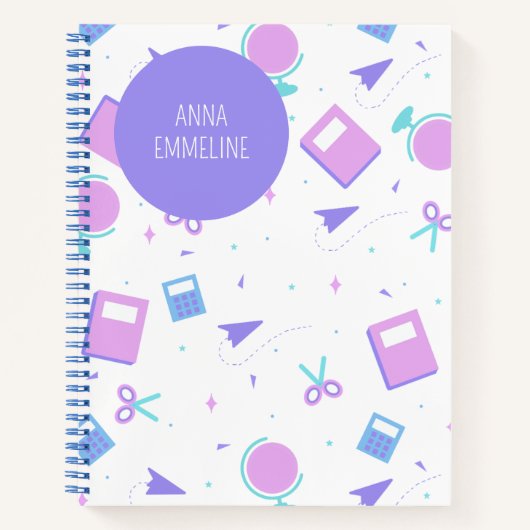 Personalisiertes Back-to-School Notebook Notizblock (Vorderseite)