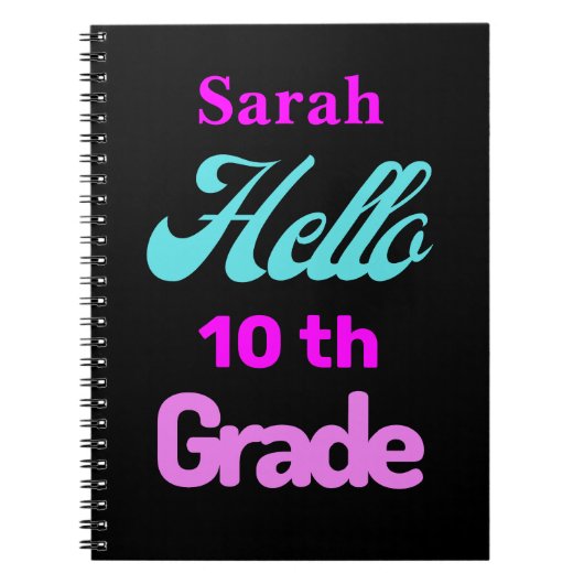 Personalisiertes Back-to-School Notebook Notizblock (Vorderseite)