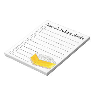 Personalisiertes Backen benötigt Lemon Square zu e Notizblock