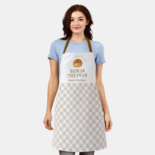 Personalisiertes Backen für Baby Shower 'Brötchen  Schürze (Getragen)