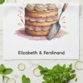 Personalisiertes Backen ist essbare Liebe Geschirrtuch (Gefaltet)