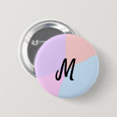 personalisiertes Backen mit einfachem monogramm Lo Button (Vorne & Hinten)