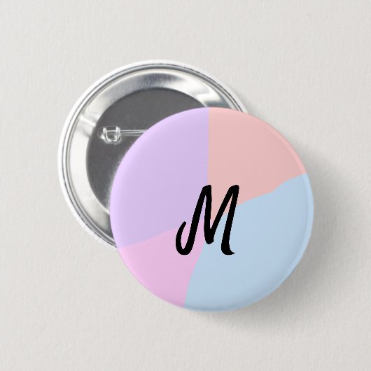 personalisiertes Backen mit einfachem monogramm Lo Button (Vorne & Hinten)
