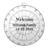 personalisiertes Backen mit einfachem monogramm Lo Dartscheibe (vorne)