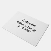 personalisiertes Backen mit einfachem monogramm Lo Fußmatte (Schrägansicht)