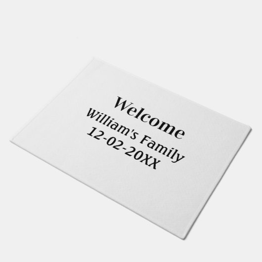 personalisiertes Backen mit einfachem monogramm Lo Fußmatte (Schrägansicht)