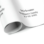 personalisiertes Backen mit einfachem monogramm Lo Geschenkpapier (Rolleneckpunkt)