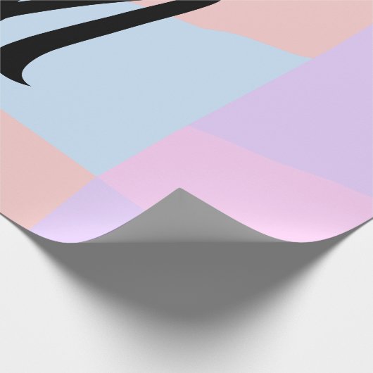 personalisiertes Backen mit einfachem monogramm Lo Geschenkpapier (Ecke)