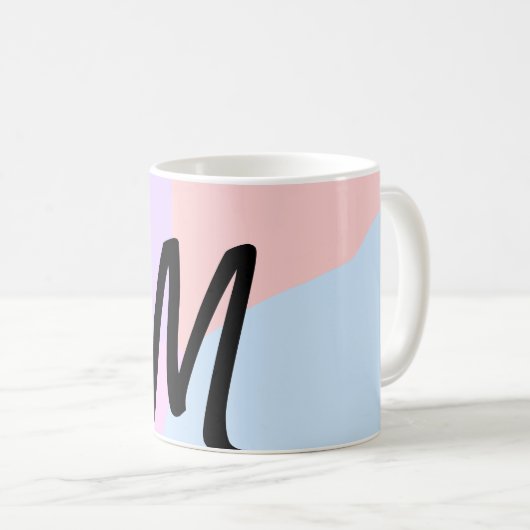 personalisiertes Backen mit einfachem monogramm Lo Kaffeetasse (VorderseiteRechts)
