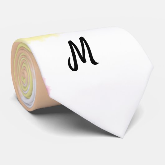 personalisiertes Backen mit einfachem monogramm Lo Krawatte (Gerollt)