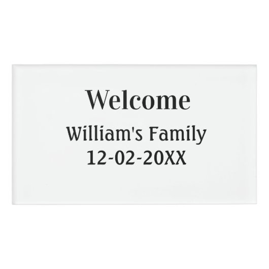 personalisiertes Backen mit einfachem monogramm Lo Namenschild (Vorderseite)