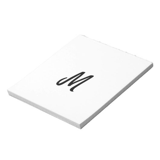 personalisiertes Backen mit einfachem monogramm Lo Notizblock (Rotiert)