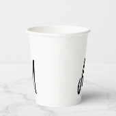 personalisiertes Backen mit einfachem monogramm Lo Pappbecher (Rechts)