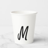 personalisiertes Backen mit einfachem monogramm Lo Pappbecher (Vorderseite)