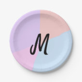 personalisiertes Backen mit einfachem monogramm Lo Pappteller (Vorderseite)