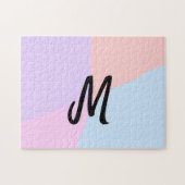 personalisiertes Backen mit einfachem monogramm Lo Puzzle (Horizontal)