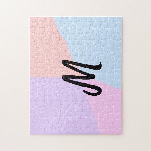 personalisiertes Backen mit einfachem monogramm Lo Puzzle (Vertikal)