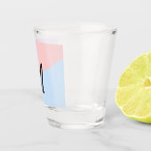 personalisiertes Backen mit einfachem monogramm Lo Schnapsglas (Rechts)