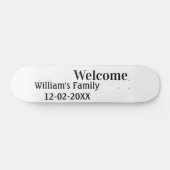 personalisiertes Backen mit einfachem monogramm Lo Skateboard (Horizontal)