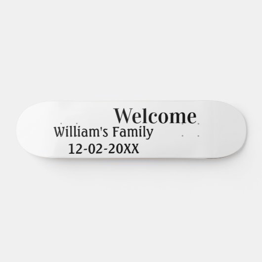 personalisiertes Backen mit einfachem monogramm Lo Skateboard (Horizontal)