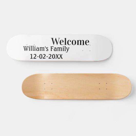 personalisiertes Backen mit einfachem monogramm Lo Skateboard (Horizontal)