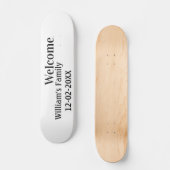personalisiertes Backen mit einfachem monogramm Lo Skateboard (Vorderseite)