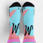 personalisiertes Backen mit einfachem monogramm Lo Socken (Oben)