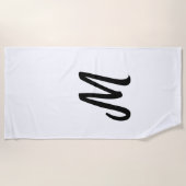 personalisiertes Backen mit einfachem monogramm Lo Strandtuch (Vorderseite)