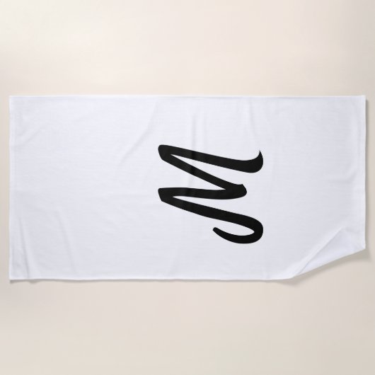 personalisiertes Backen mit einfachem monogramm Lo Strandtuch (Vorderseite)