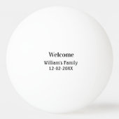 personalisiertes Backen mit einfachem monogramm Lo Tischtennisball (Rückseite)