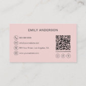 Personalisiertes Bäckereirosa Visitenkarte (Rückseite)