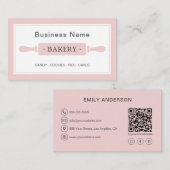 Personalisiertes Bäckereirosa Visitenkarte (Vorne/Hinten)