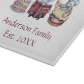 Personalisiertes Backgnomen Geschenk für Paar Schneidebrett (Ecke)