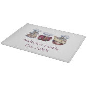 Personalisiertes Backgnomen Geschenk für Paar Schneidebrett (Ecke)