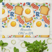 Personalisiertes Bacon & Eggs Pharmacy RX Geschirrtuch (Gefaltet)