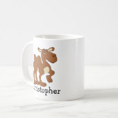 Personalisiertes Bactrian-Kamel-Design Kaffeetasse (Vorderseite Links)