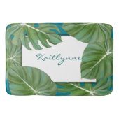 Personalisiertes Bad Mat Tropical Leaf Resort Well Badematte (Vorderseite)