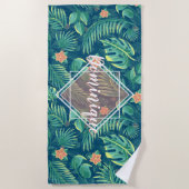 Personalisiertes Badetuch aus tropischem Foliage (Vorderseite)