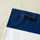 Personalisiertes Badetuch - Blau und Weiß Übung (Beispiel)