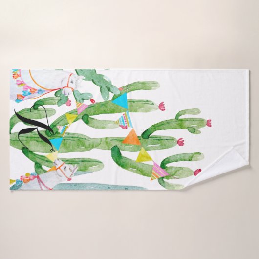 Personalisiertes Badetuch Boho Llama Bohemisch Cac Badehandtuch (Badehandtuch)