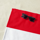 Personalisiertes Badetuch - Hot Red Nautic (Beispiel)