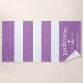 Personalisiertes Badetuch - Lavender Nautical (Vorderseite)