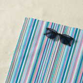 Personalisiertes Badetuch - Mehrfarbige Streifen (Beispiel)