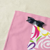 Personalisiertes Badetuch mit Blumen-Shift (Beispiel)