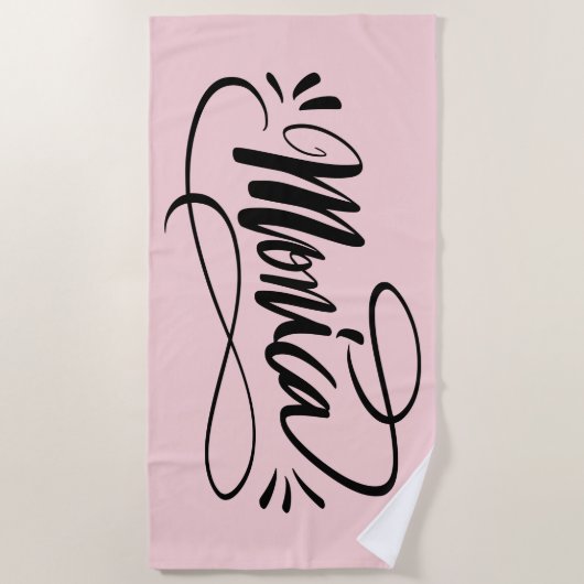 Personalisiertes Badetuch mit dem Namen Monica (Vorderseite)