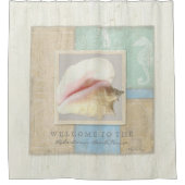 Personalisiertes Badezimmer Dekoration Beach House Duschvorhang (Vorderseite)