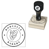 Personalisiertes Bakery Circle Logo Gummistempel (Stempel)