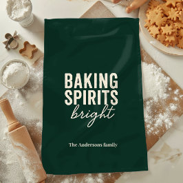 Personalisiertes „Baking Through the Snow“-Weihnac Geschirrtuch