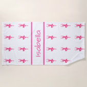 Personalisiertes Ballerina-Badetuch Strandtuch (Vorderseite)