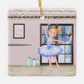 Personalisiertes Ballerina Tanzstudio Wintermonat Keramikornament (Vorderseite)